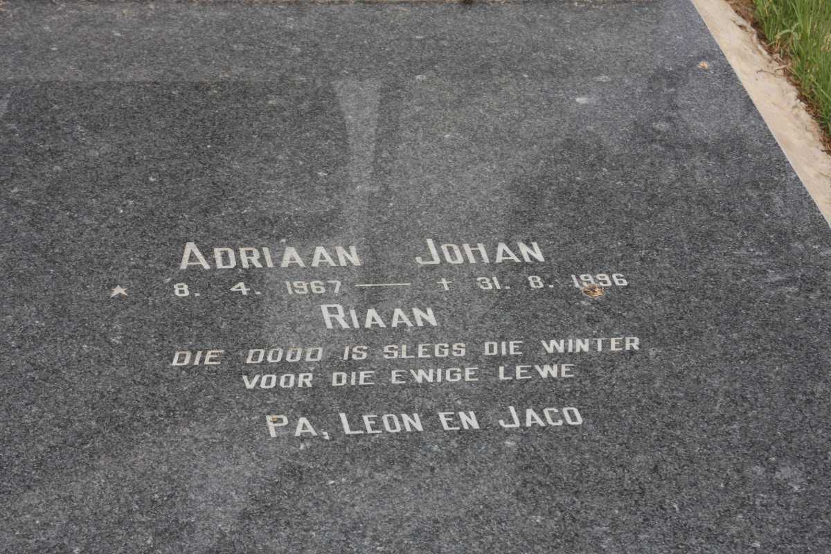 JORDAAN Adriaan Johan 1967-1996