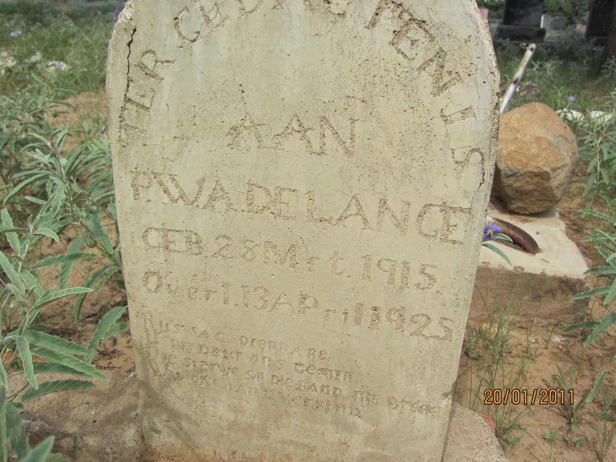 LANGE P.W.A., De 1915-1925