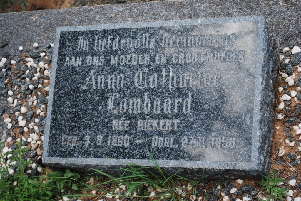 LOMBAARD Anna Catharina nee RIEKERT 1860-1950