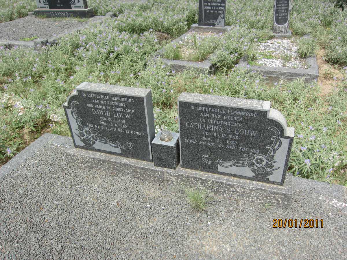 LOUW Dawid  1892-1962 &amp; Catharina S. 1896-1992