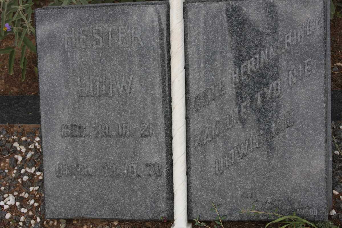 LOUW Hester 1921-1970