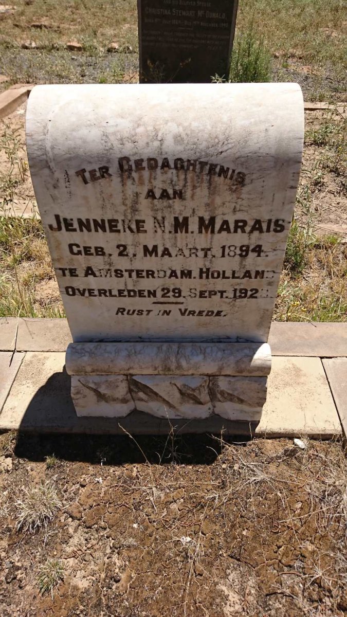 MARAIS Jenneke N.M. 1894-1928
