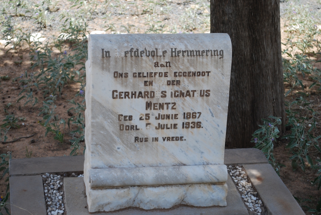 MENTZ Gerhardus Ignatius 1867-1936