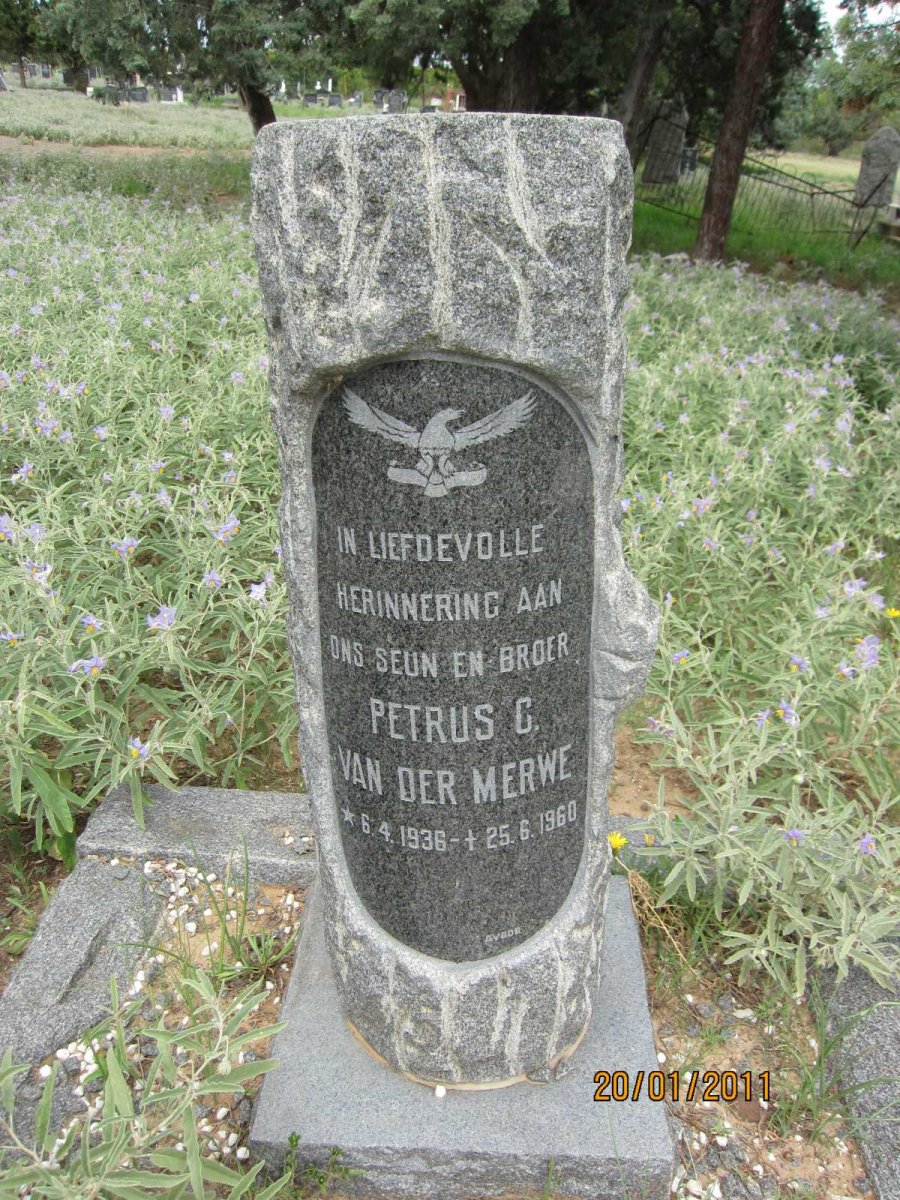 MERWE Petrus C., van der 1936-1960