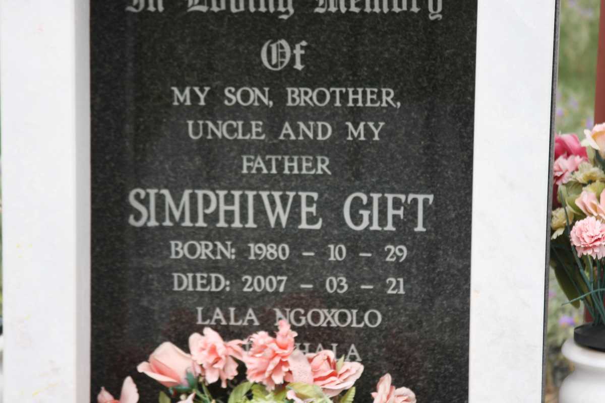 MAYEKISO Simphiwe Gift 1980-2007