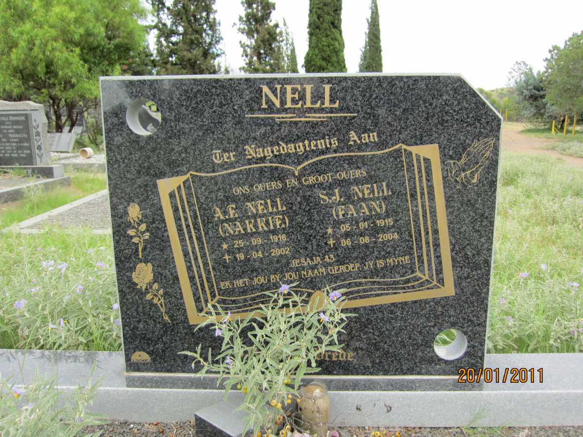 NELL S.J. 1915-2004 &amp; A.E. 1916-2002