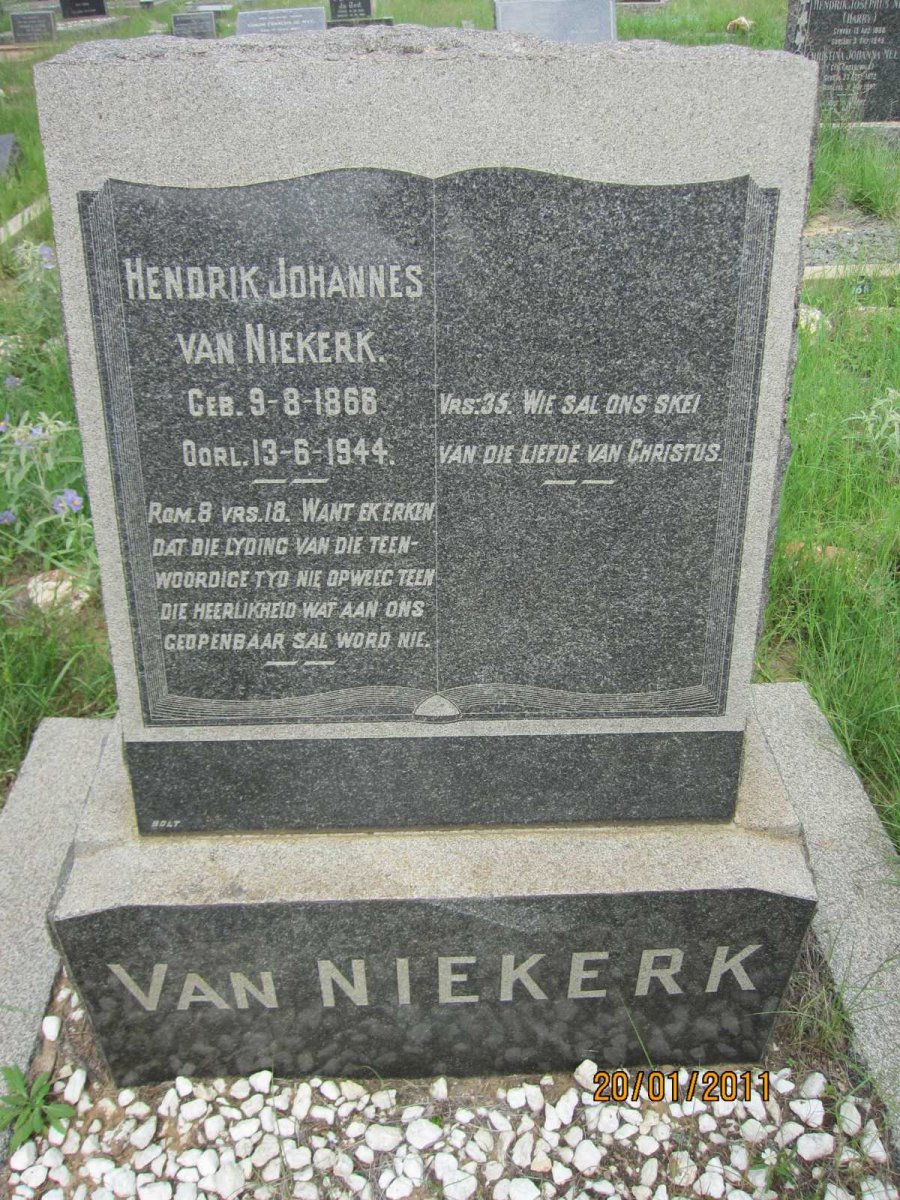 NIEKERK Hendrik Johannes, van 1866-1944