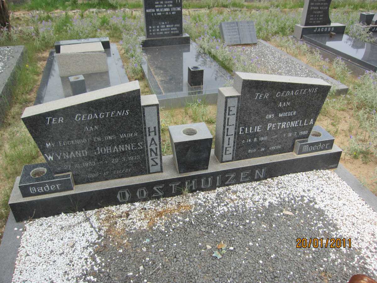 OOSTHUIZEN Wynand Johannes 1903-1973 &amp; Ellie Petronella 1910-1980