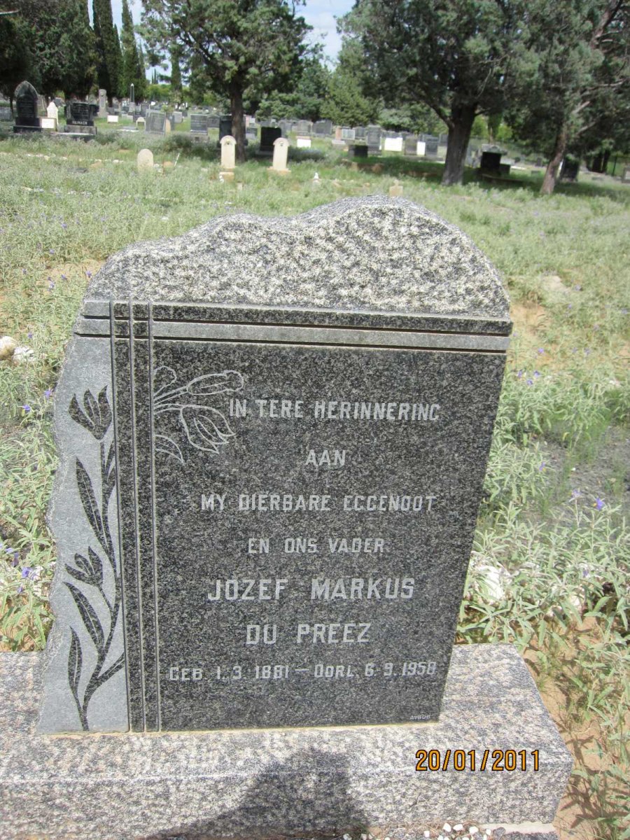 PREEZ Jozef Markus, du 1881-1958