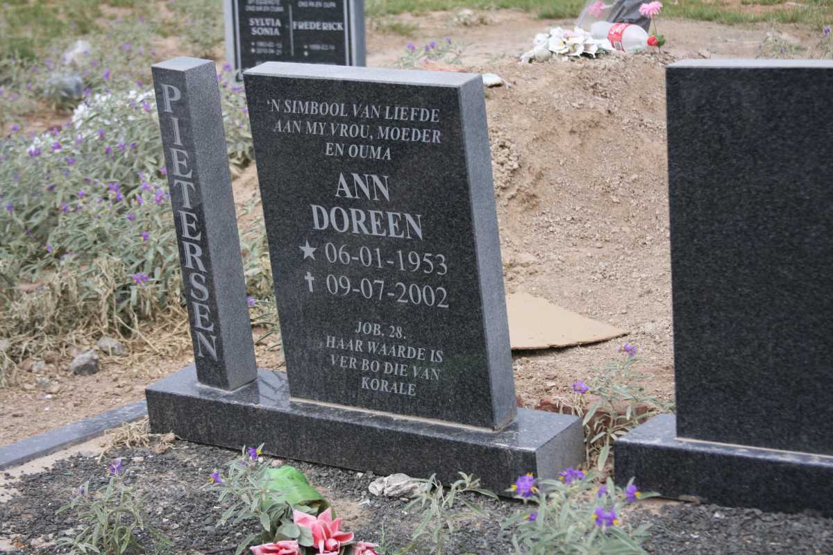 PIETERSEN Ann Doreen 1953-2002