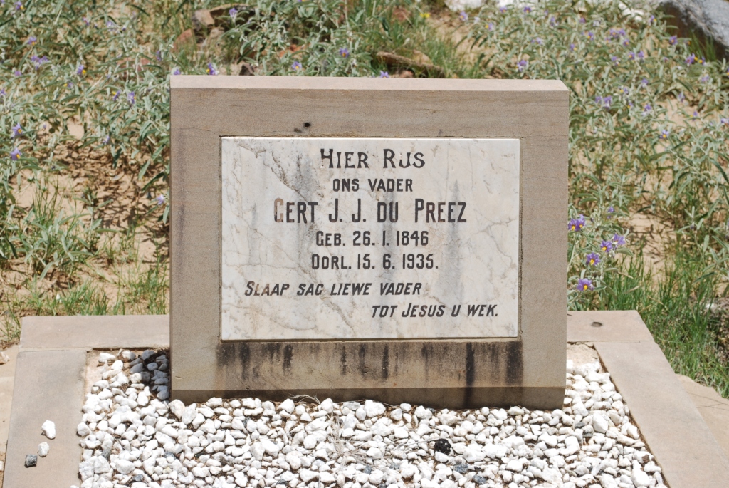 PREEZ Gert J.J., du 1846-1935