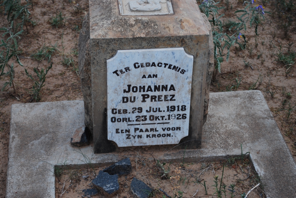 PREEZ Johanna, du 1918-1926