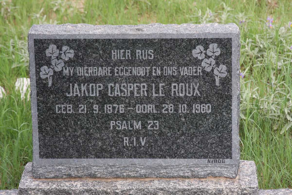 ROUX Jakop Casper, le 1876-1960