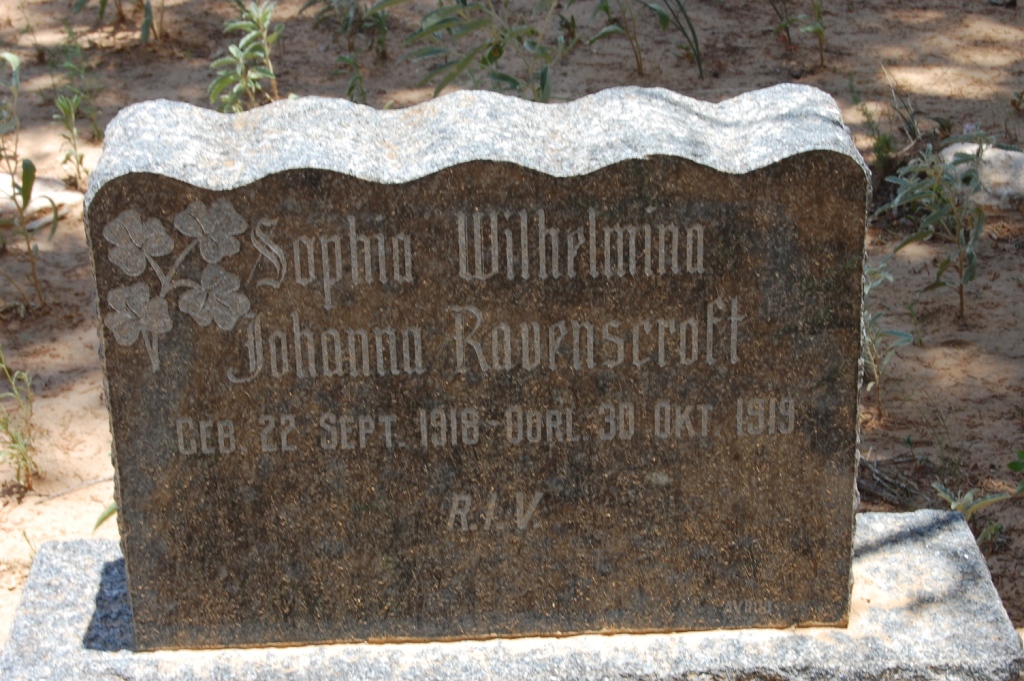 RAVENSCROFT Sophia Wilhelmina Johanna 1918-1919