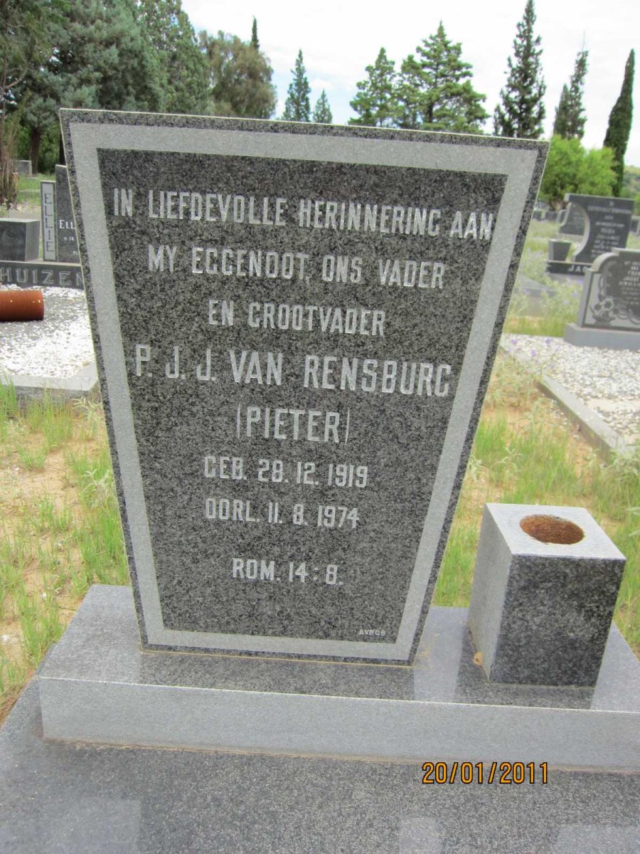 RENSBURG P.J.J., van 1919-1974