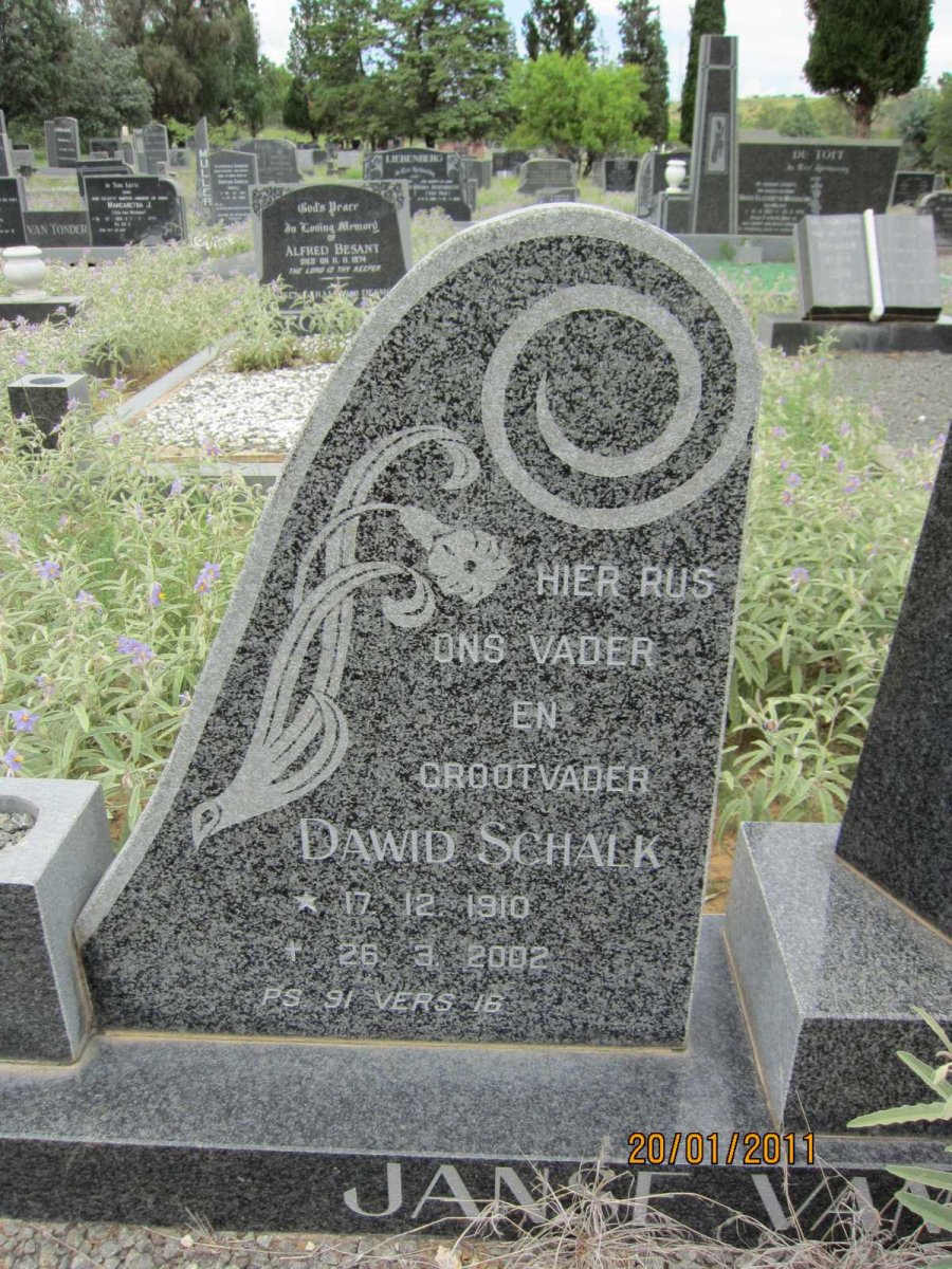 RENSBURG Dawid Schalk, Janse van 1910-2002