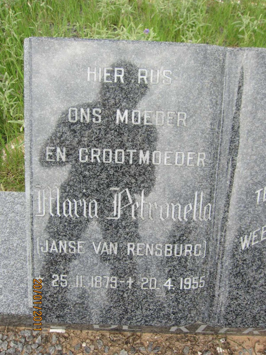 RENSBURG Maria Petronella, Janse van 1879-1955