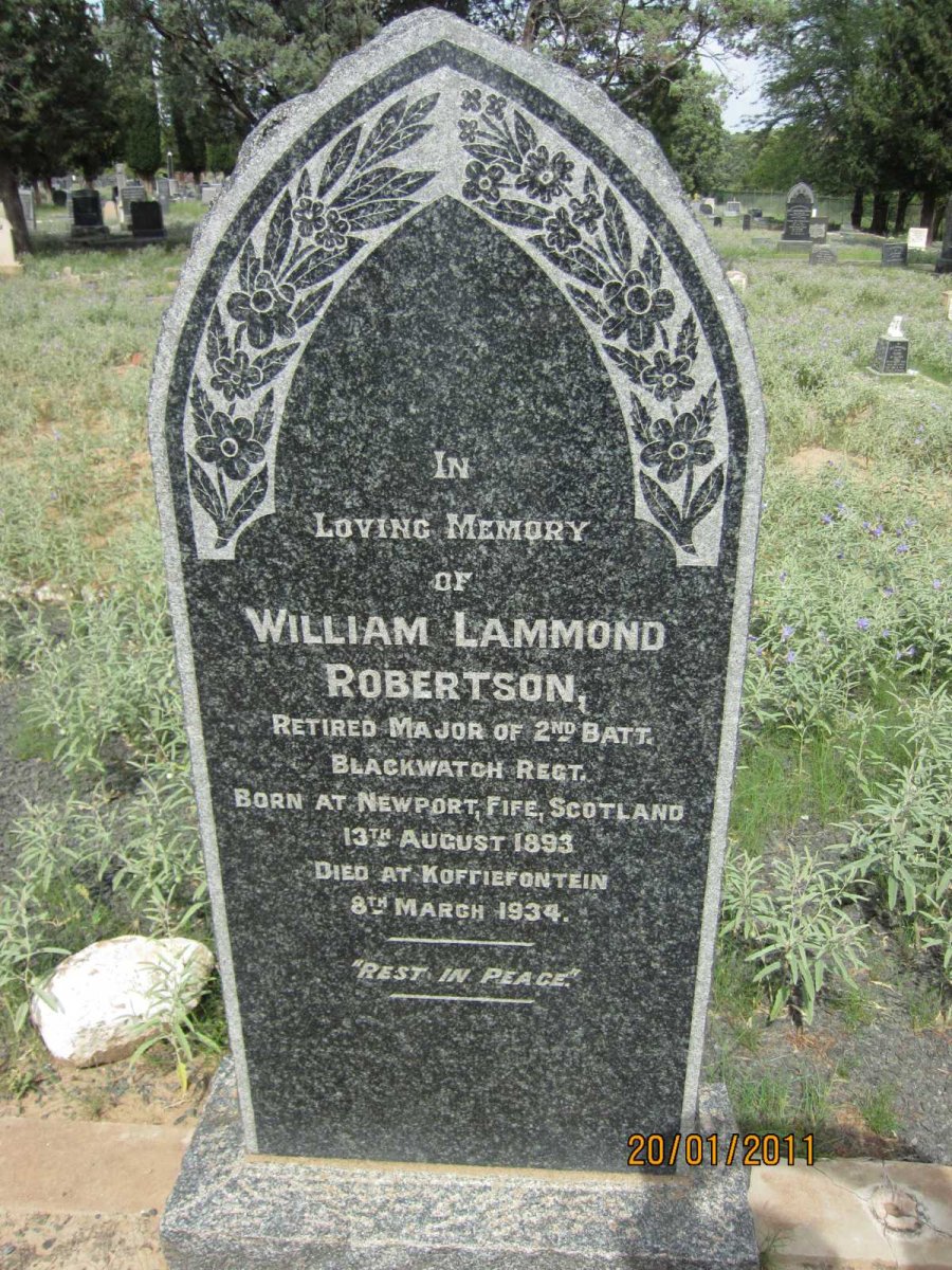 ROBERTSON William Lammond 1893-1934
