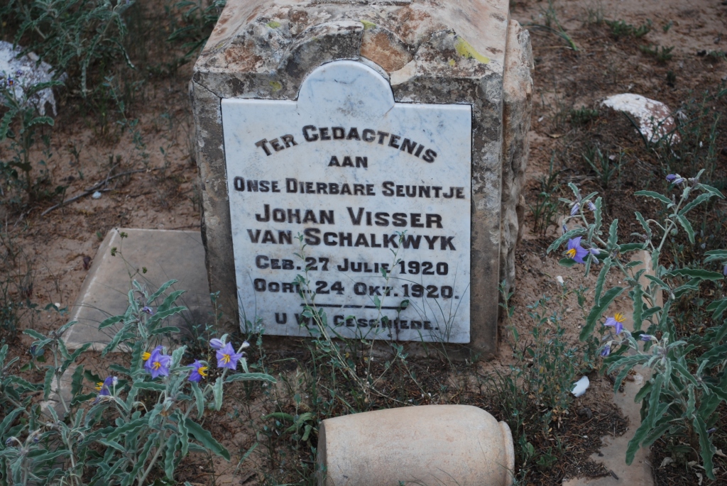 SCHALKWYK Johan Visser, van 1920-1920