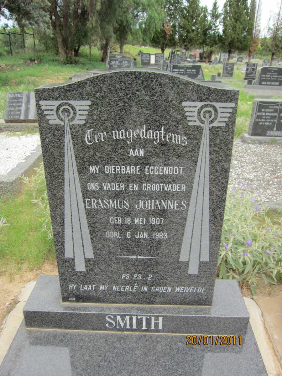 SMITH Erasmus Johannes 1907-1983