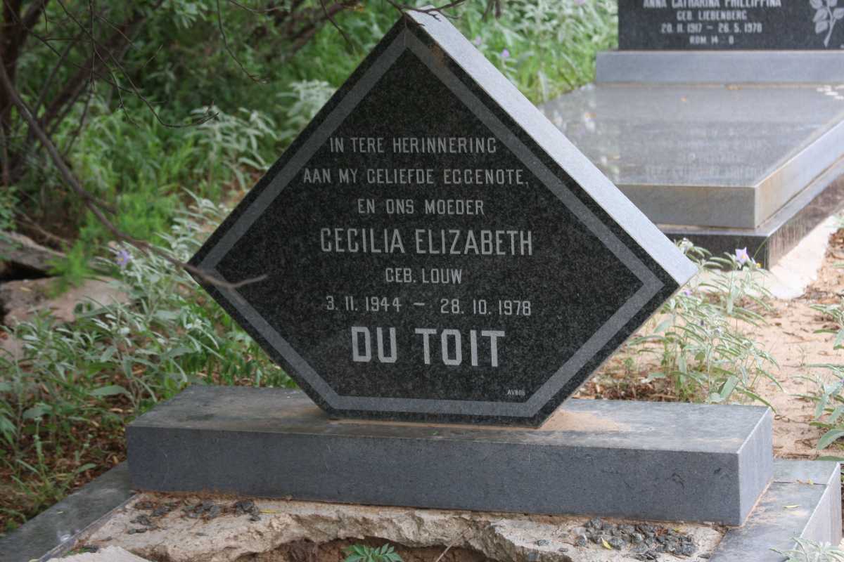 TOIT Cecilia Elizabeth, du nee LOUW 1944-1978