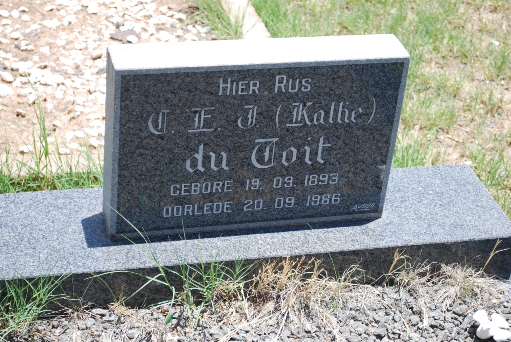 TOIT C.E.J., du 1893-1986