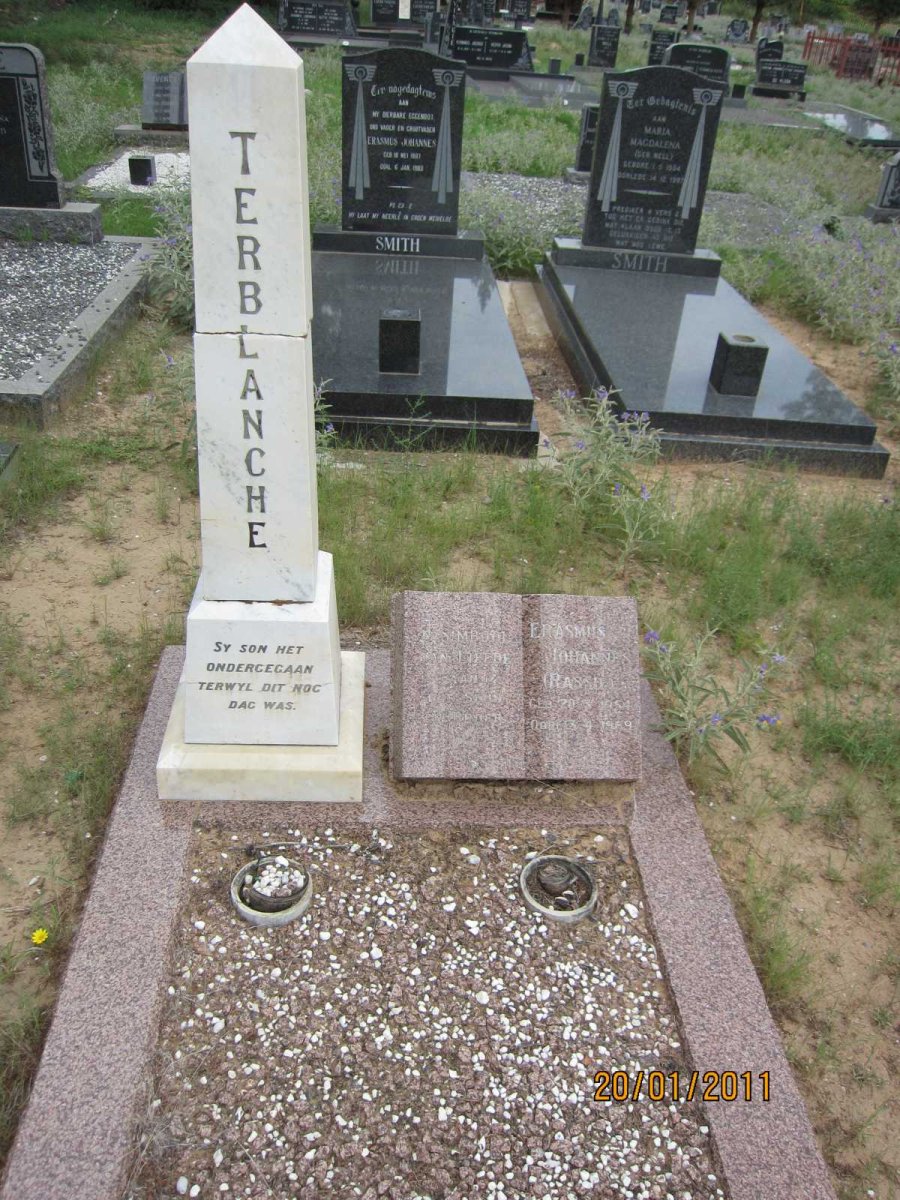 TERBLANCHE Erasmus Johannes 1954-1969