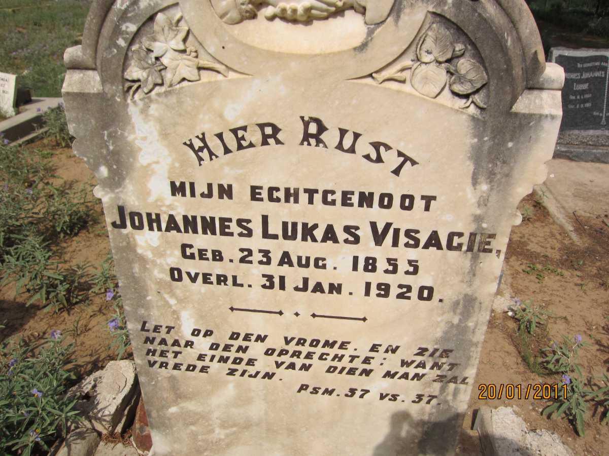 VISAGIE Johannes Lukas 1855-1920