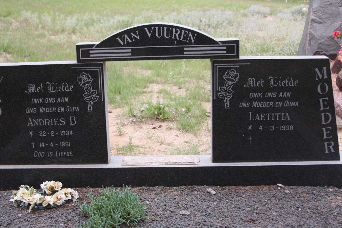 VUUREN Andries B., van 1934-1991 &amp; Laetitia 1938-