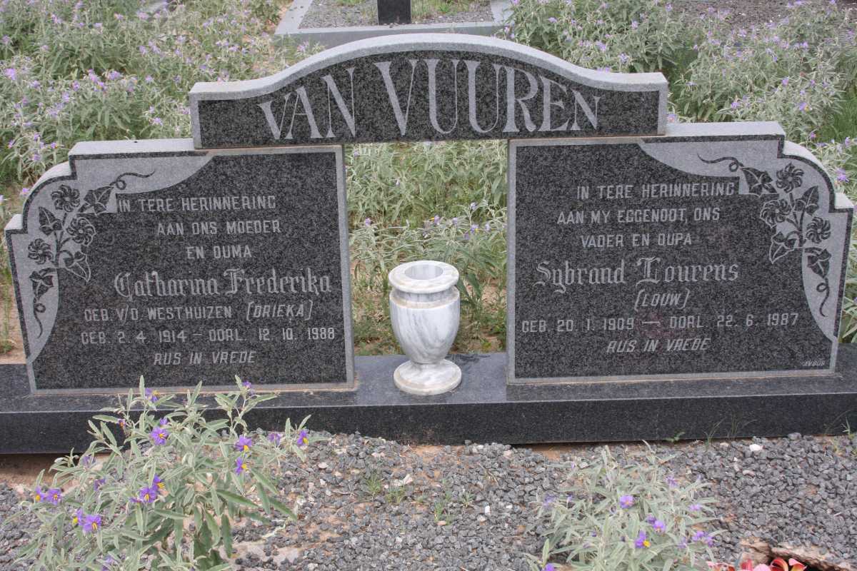 VUUREN Sybrand Lourens, van 1909-1987 &amp; Catharina Frederika V.D.WESTHUIZEN 1914-1988