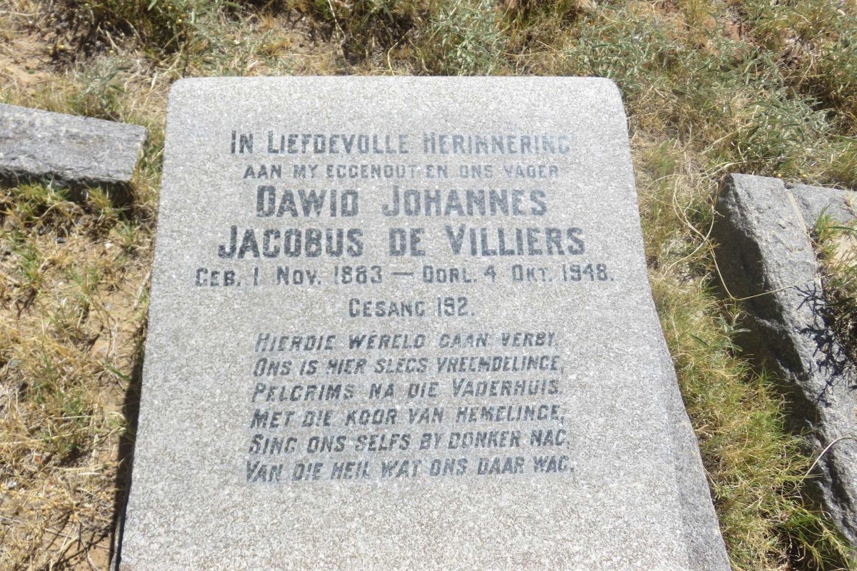VILLIERS Dawid Johannes Jacobus, de 1883-1948