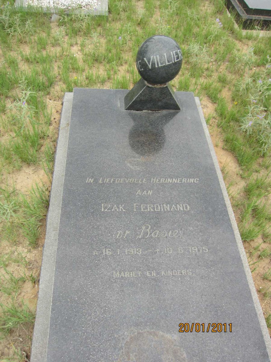 VILLIERS Izak Ferdinand, du 1913-1975