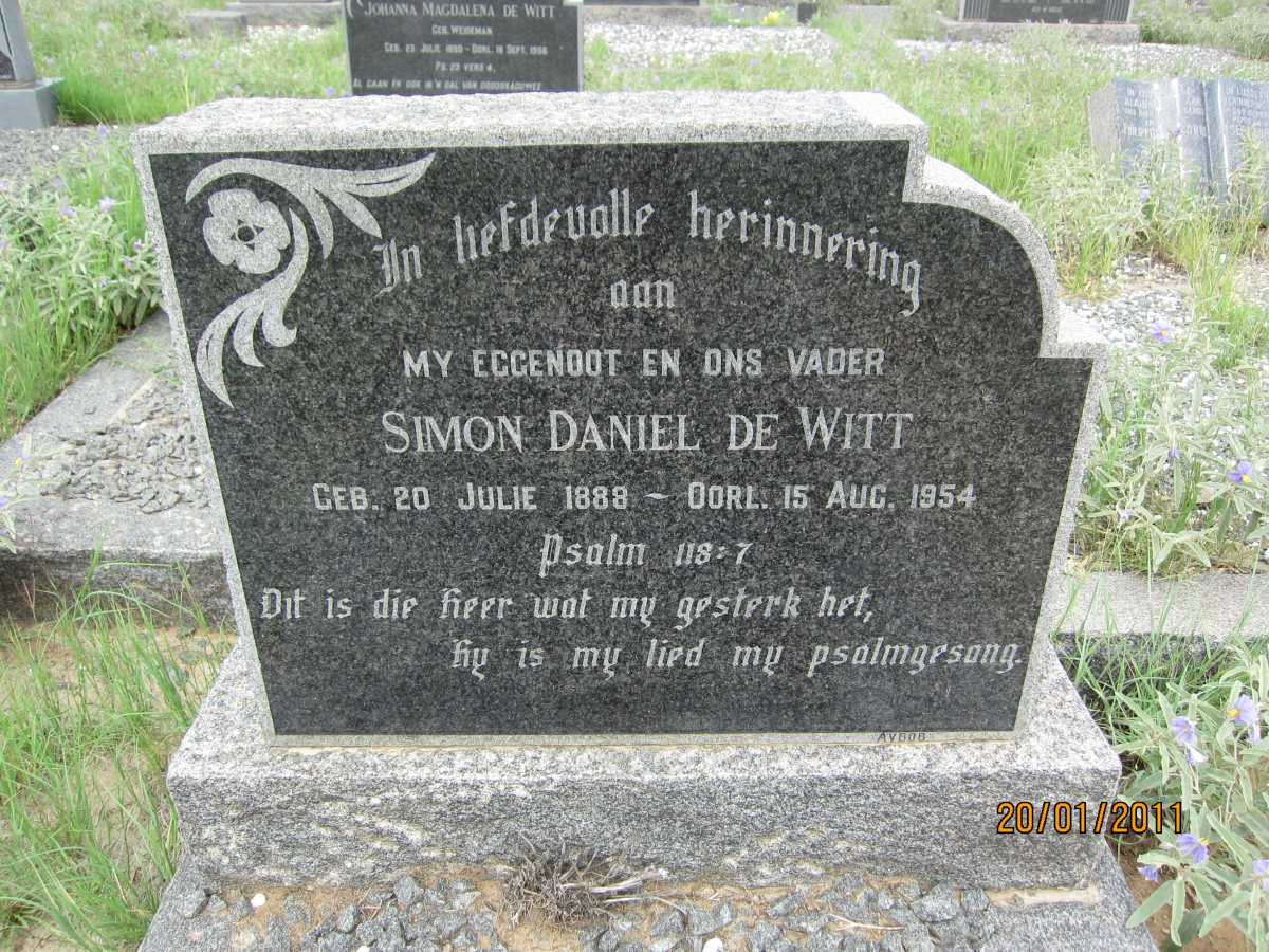 WITT Simon Daniel, de 1888-1954