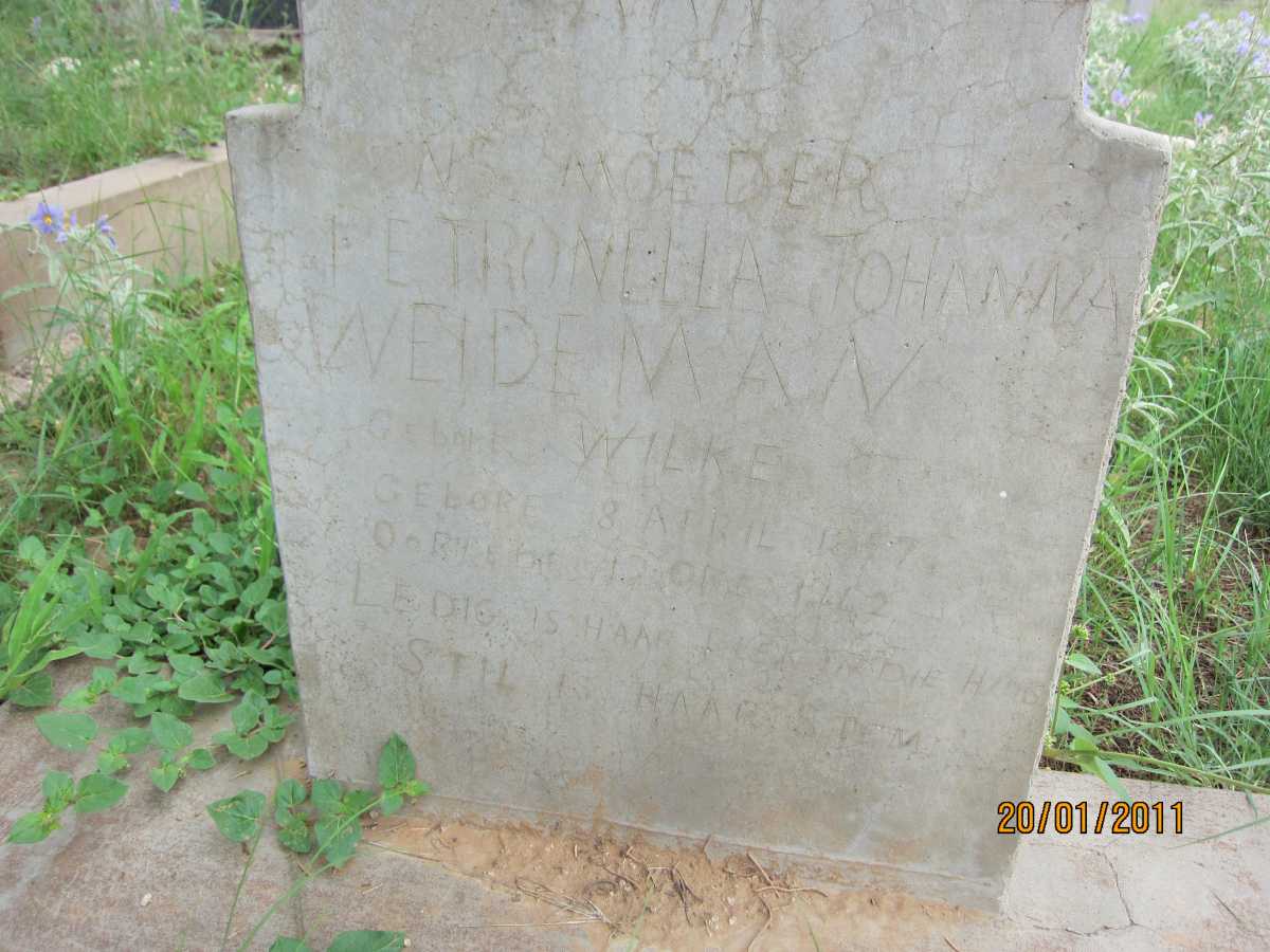 WEIDEMAN Petronella Johanna nee WILKE 1897-1942