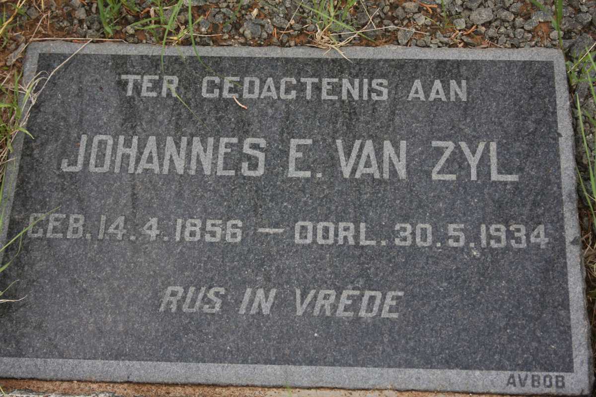 ZYL Johannes E., van 1856-1934
