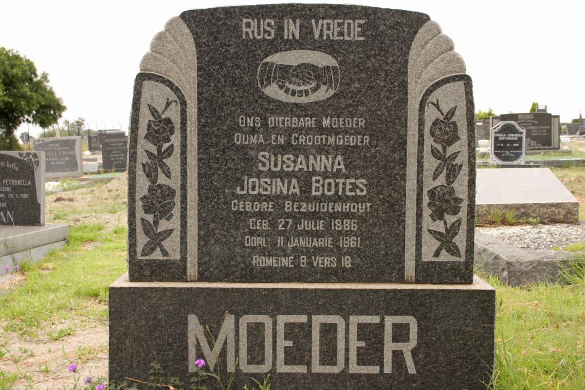 BOTES Susanna Josina nee BEZUIDENHOUT 1886-1961