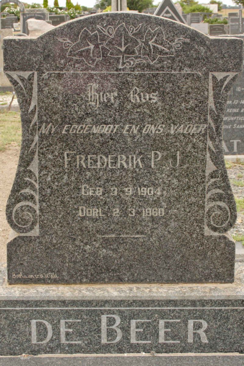 BEER Frederik P.J., de 1904-1960