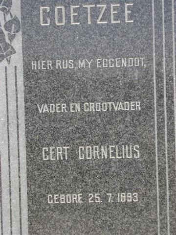 COETZEE Gert Cornelius 1893-