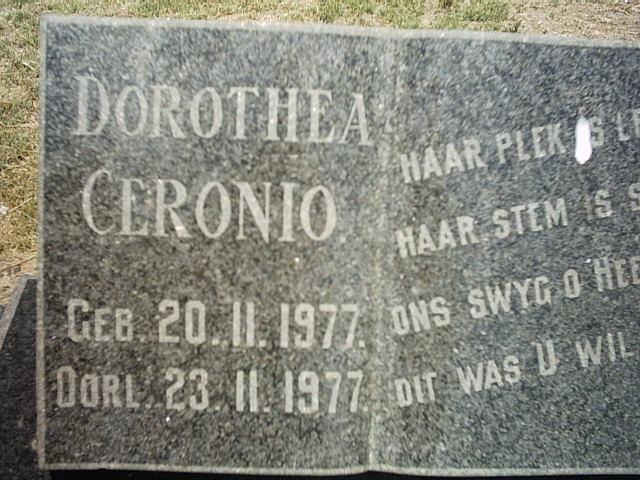 CERONIO Dorothea 1977-1977
