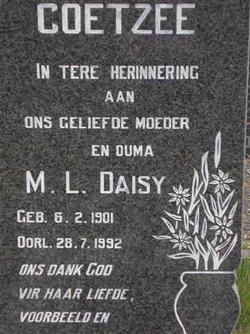 COETZEE M.L. 1901-1992