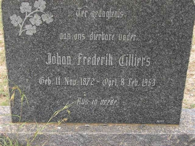 CILLIERS Johan Frederik 1872-1953