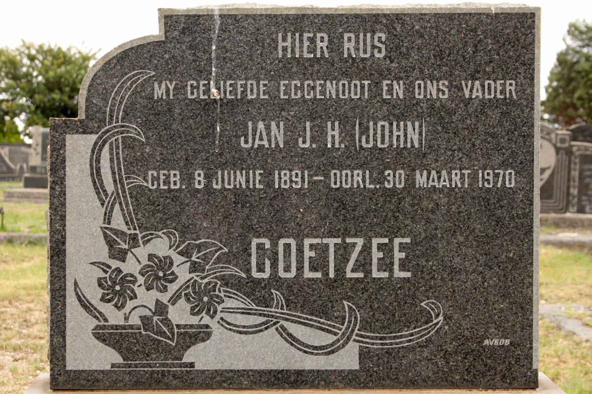 COETZEE Jan J.H. 1891-1970