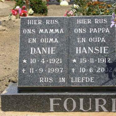 FOURIE Hansie 1912-2002 &amp; Danie 1921-1997