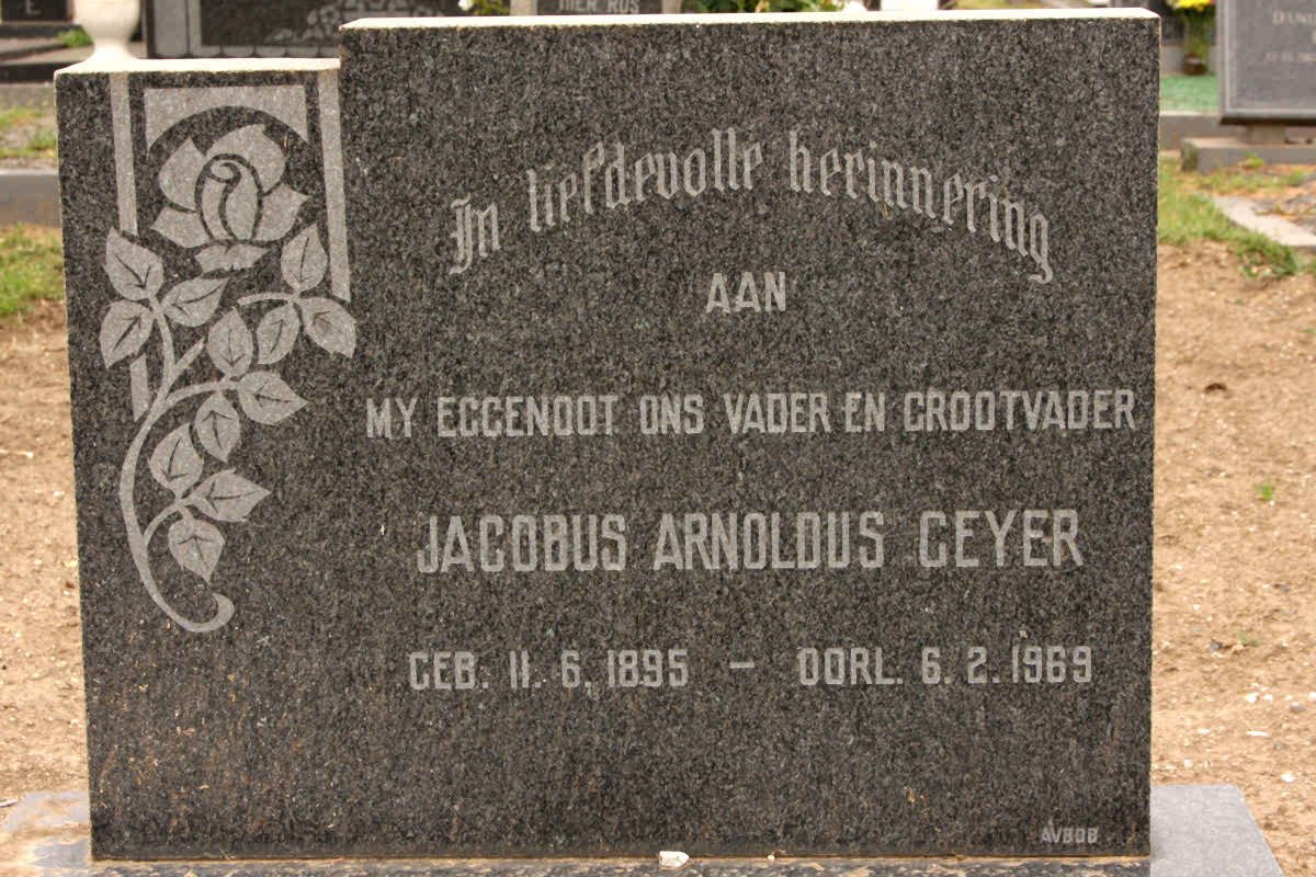 GEYER Jacobus Arnoldus 1895-1969