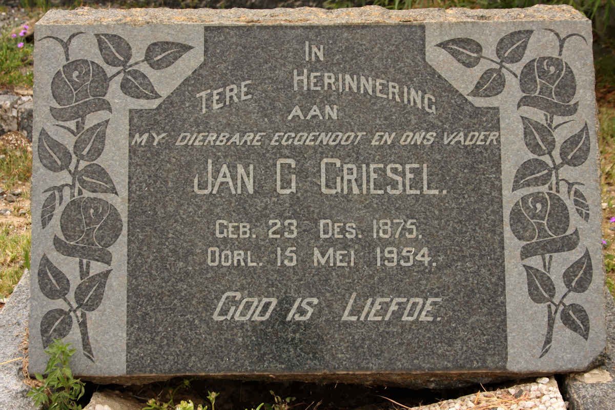 GRIESEL Jan G. 1875-1954