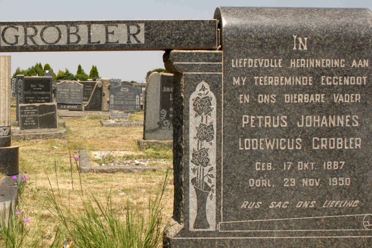 GROBLER Petrus Johannes Lodewicus 1887-1950