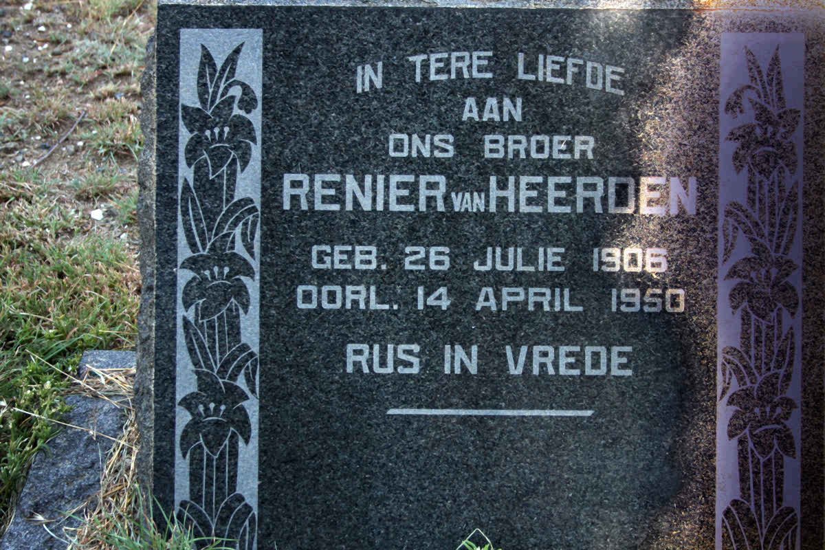 HEERDEN Renier, van 1906-1950
