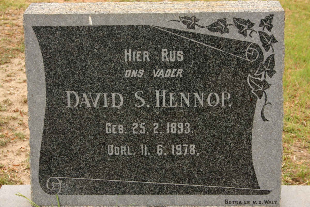 HENNOP David Schalk 1893-1978