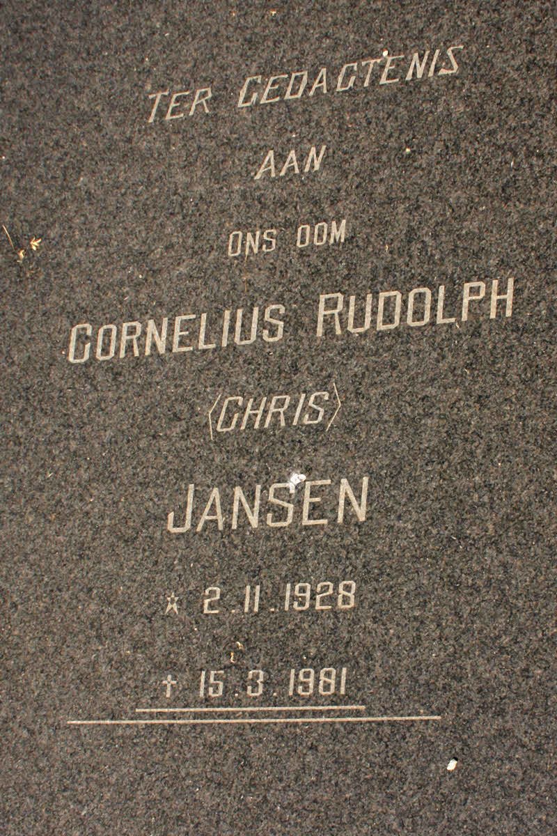 JANSEN Cornelius Rudolph 1928-1981