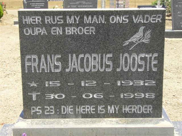 JOOSTE Frans Jacobus 1932-1998